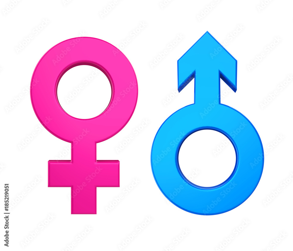 Female Male Gender Symbol Isolated Female Male Gender Symbol Isolated