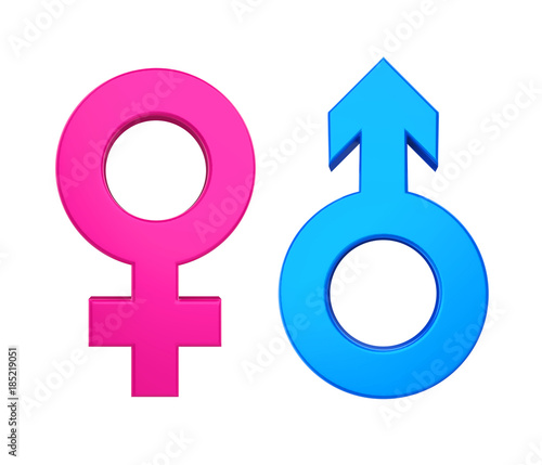 Female Male Gender Symbol Isolated
