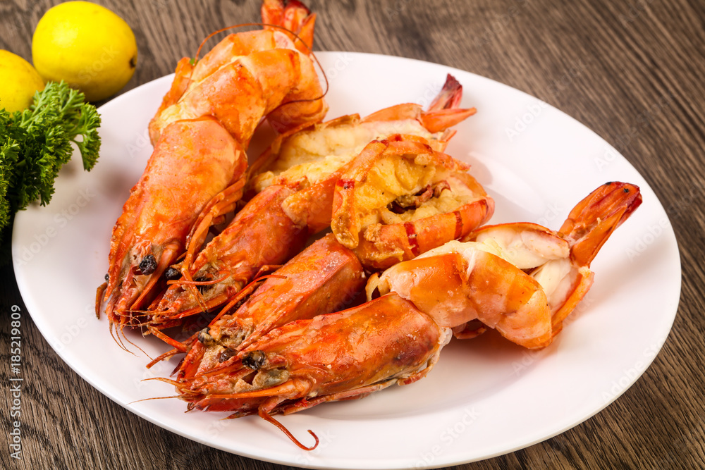 Grilled tiger prawn Grilled tiger prawn