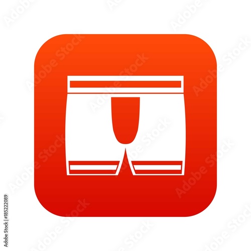 Man boxer briefs icon digital red