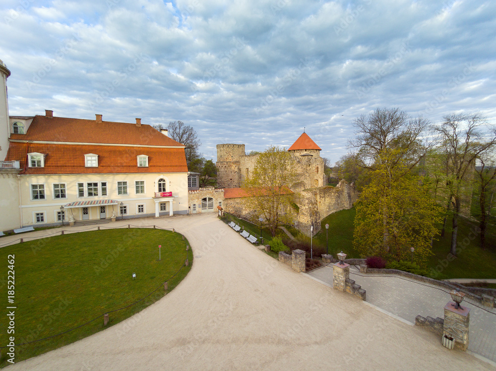 Cesis city and castle, Latvia.