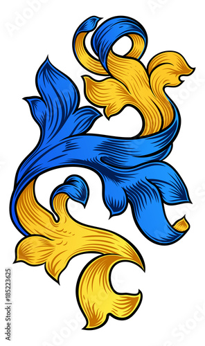 Scroll Pattern Filigree Flo...