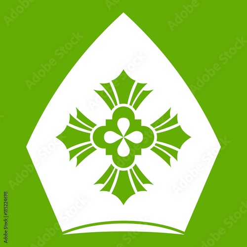 Christian hat icon green