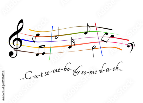 Billede på lærred Musical score Cut somebody some slack