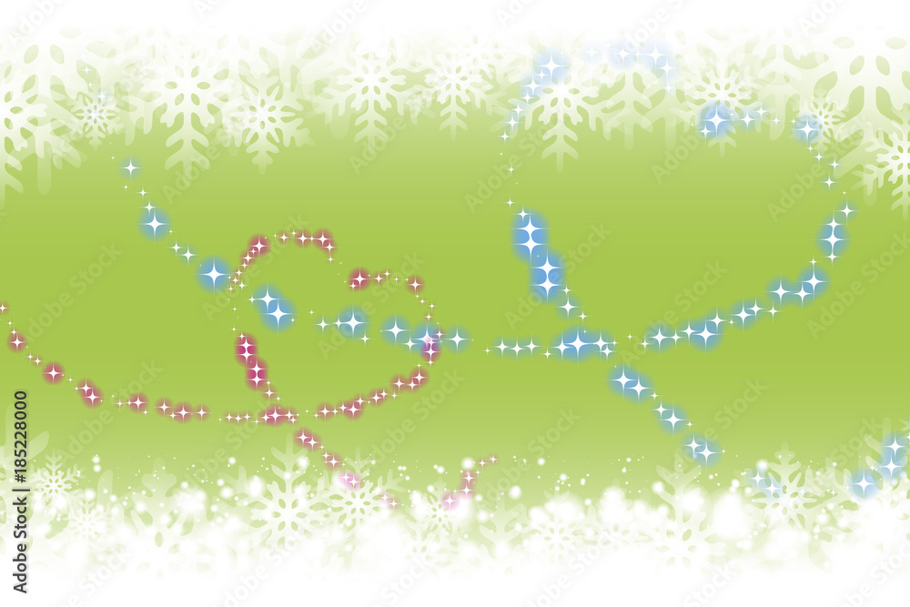 Stockvektorbilden 背景素材壁紙 雪の結晶 キラキラ 光 ハートマーク ブライダル 愛情 恋 幸福 ハッピー 仲良し 冬 Adobe Stock