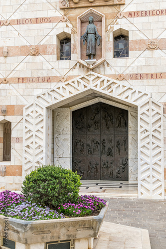 The Basilica of the Annunciation - entrance with portal