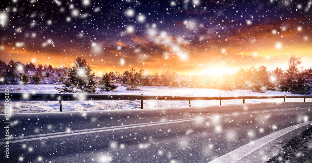 winter road background winter road background