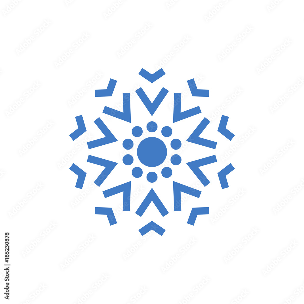 Snowflake Icon. Christmas Decoration Ornament. Mandala Style. Lines. Snowflake Icon. Christmas Decoration Ornament. Mandala Style. Lines.