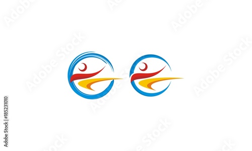fighter, silat, taekwondo, emblem symbol icon vector logo