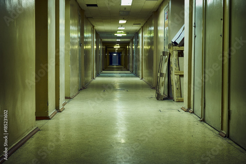 Corridor in old soviet research Institute building