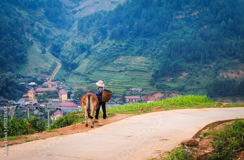 Photography People walking on mountain road