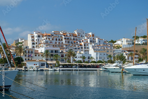 Moraira harbour and yacht club, Costa Blanca, Spain.