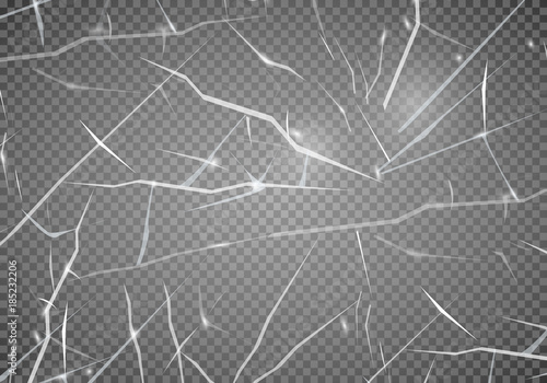 The surface texture is cracked on ice, isolated on a transparent background. Vector illustration, EPS 10.
