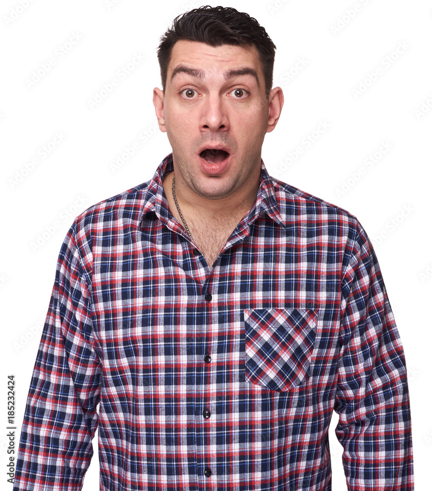 Surprised handsome man isolated Surprised handsome man isolated
