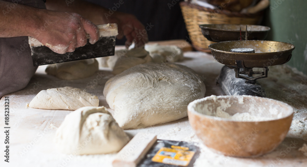 Fototapeta premium process of making bread