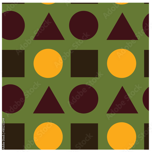 Geometric shapes seamless pattern for web, textile and print.