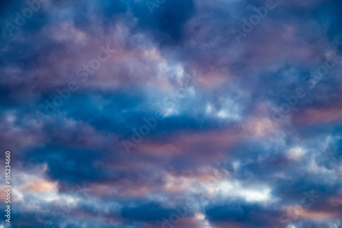 clouds in the sky at sunset as background