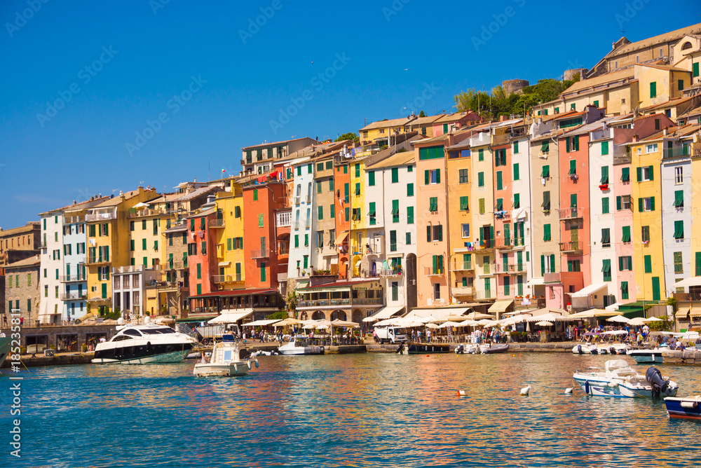 Colorful houses of Portovenere town, Italy
