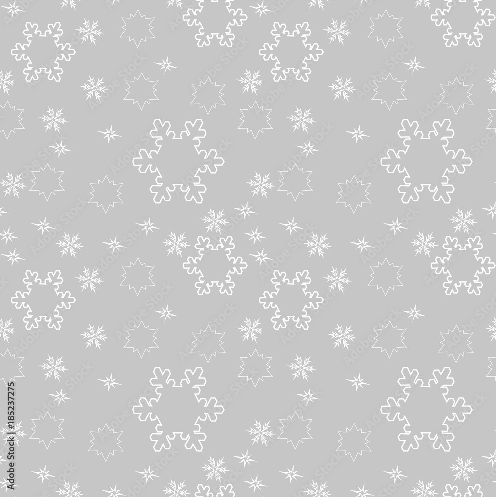 Christmas seamless pattern with snowflakes, vector background Christmas seamless pattern with snowflakes, vector background