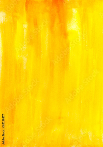 Abstract painting with bright yellow paint strokes, full frame