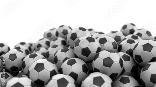 Pile of Soccer footballs