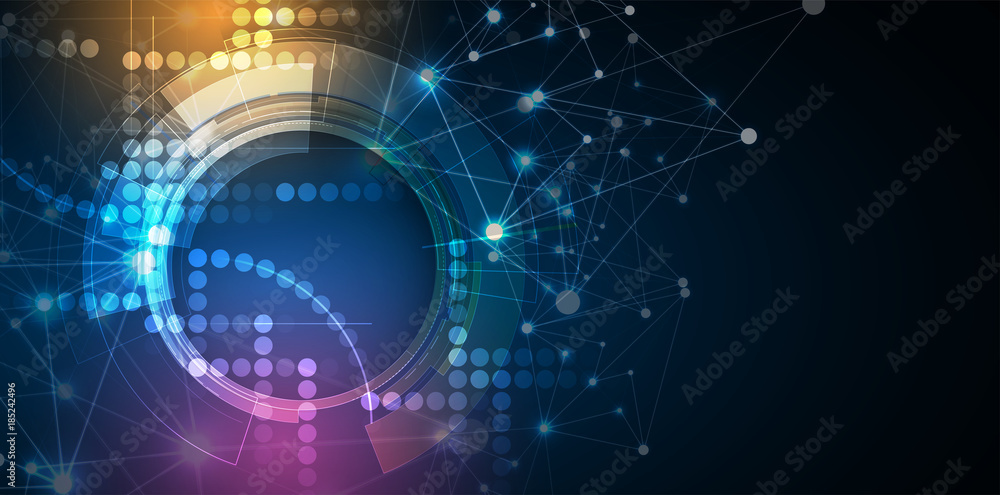 Neural network concept. Connected cells with links. High technology process. Abstract background Neural network concept. Connected cells with links. High technology process. Abstract background