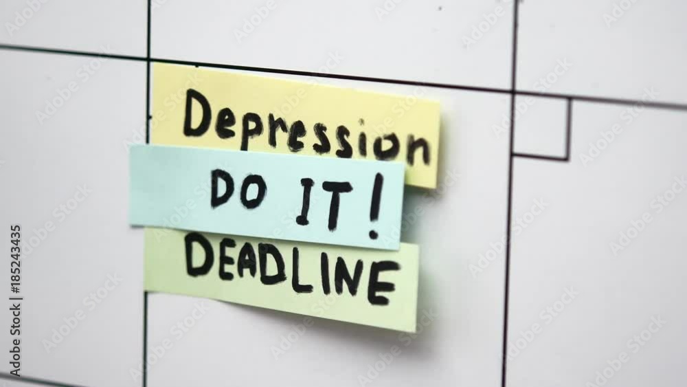 Stickers on the planning board. Planning your time. Motivating inscriptions Stickers on the planning board. Planning your time. Motivating inscriptions