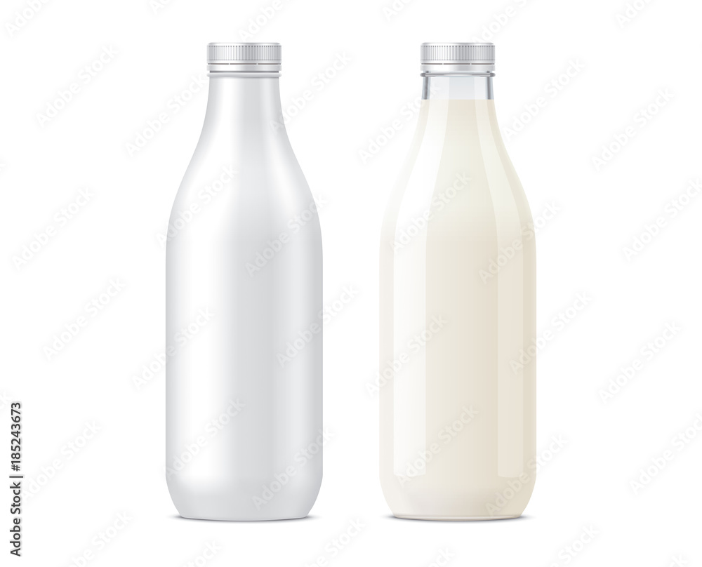 Bottles mockups for Milk drinks Bottles mockups for Milk drinks