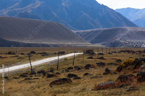 Chuya Highway in Altai Mountains, Altai Republic, Russia.