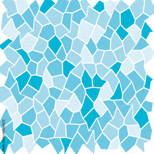 Mosaic texture. Geometric background of curves, irregular triangles, rectangles. Vector illustration.