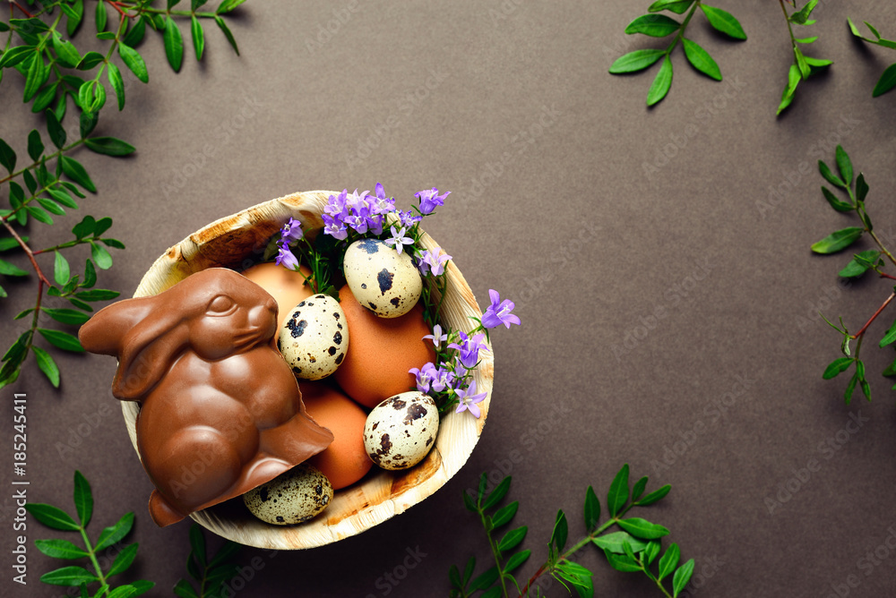 Fototapeta premium Easter greeting card template