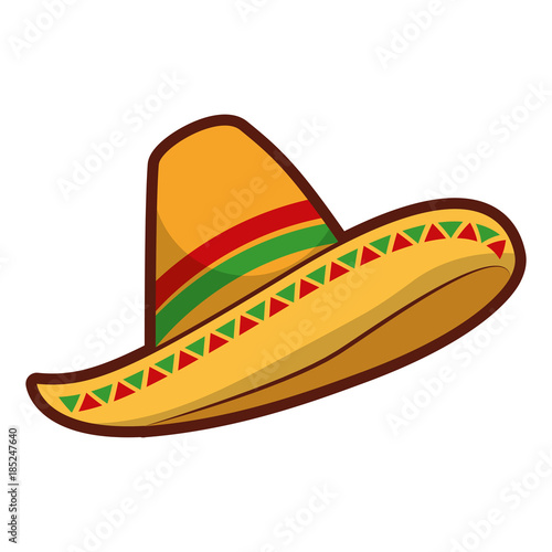 mexican hat isolated icon vector illustration design