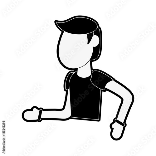 Fitness man avatar cartoon