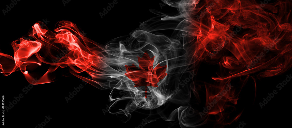Fototapeta premium Canada flag smoke