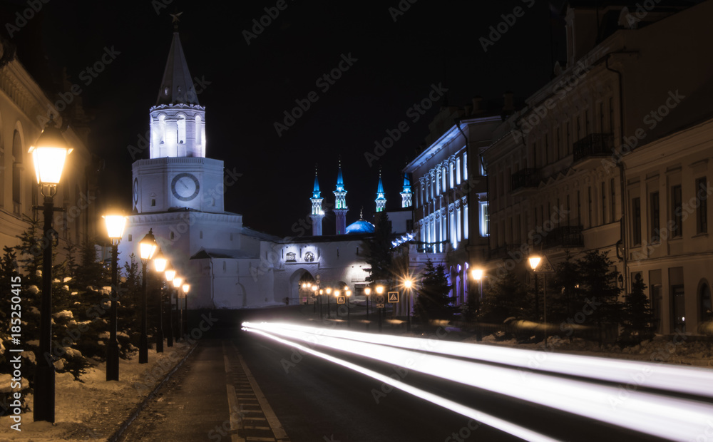 Lights in a big city. Kazan, Russia.