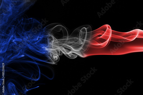 France flag smoke