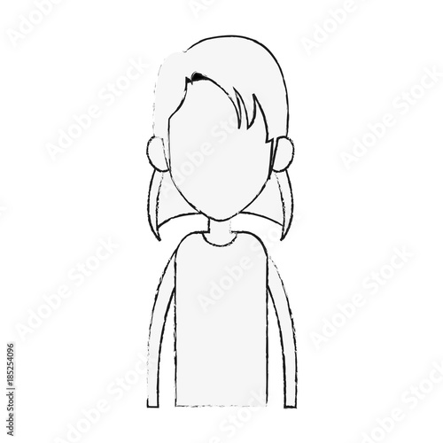 Young woman cartoon