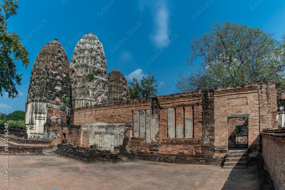 Side of Wat Si Sawai world heritage site