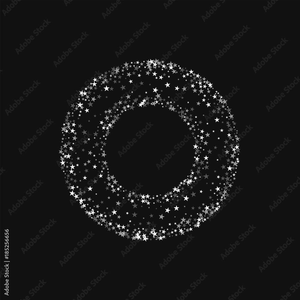 Amazing falling stars. Bagel shaped frame with amazing falling stars on black background. Fair Vector illustration. Amazing falling stars. Bagel shaped frame with amazing falling stars on black background. Fair Vector illustration.