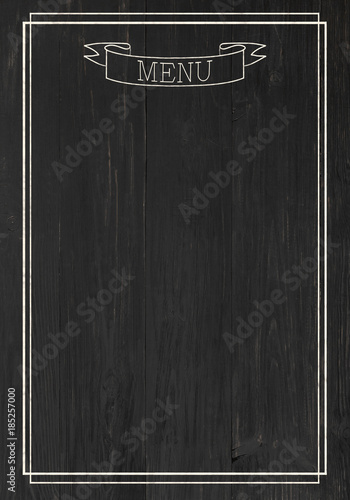 Obraz na płótnie Black board as mockup for restaurant menu