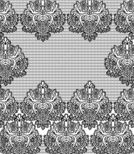 Lace card Vector. Delicate handmade ornament vintage retro styles