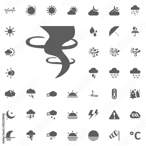 hurricane with funnel icon. Weather vector icons set © nuwaba
