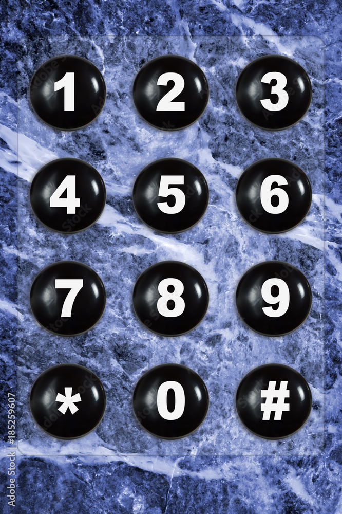 Telephone Keyboard on Blue Marble Texture Telephone Keyboard on Blue Marble Texture