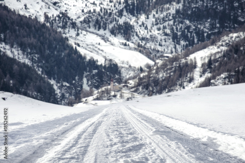 winter road background  © magdal3na