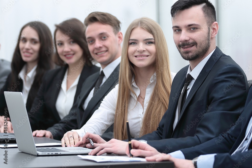 business team sitting at Desk in the conference room business team sitting at Desk in the conference room