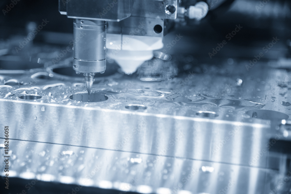 The measurement probe attach on the wire-EDM machine.The measurement probe measure the hole diameter. The measurement probe attach on the wire-EDM machine.The measurement probe measure the hole diameter.