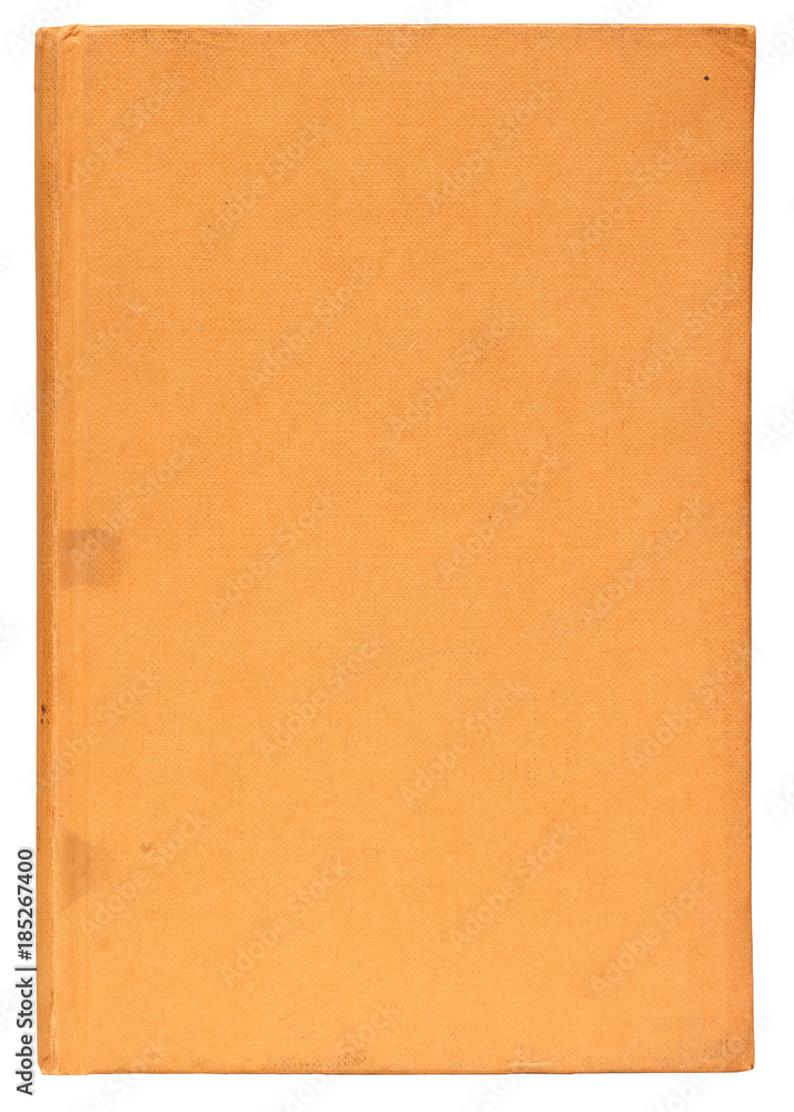 Plain Cover of an Old Yellow Book Isolated on White Plain Cover of an Old Yellow Book Isolated on White