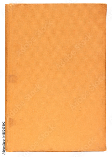 Plain Cover of an Old Yellow Book Isolated on White