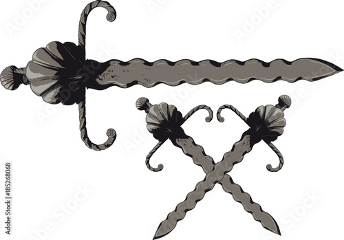 wavy sword Flamberge photo