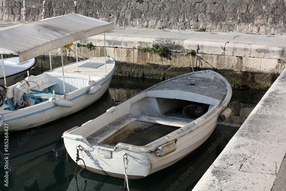 Old Boats on the seacoast Adriatic